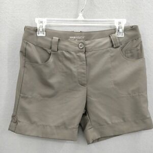 Nike Golf Dri Fit Girls XL Gray Athletic Shorts Cuffed Hem Adjustable 31" Waist